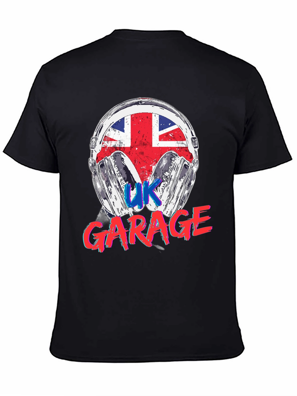 UK Garage Music T-Shirt Union Jack Headphones Design
