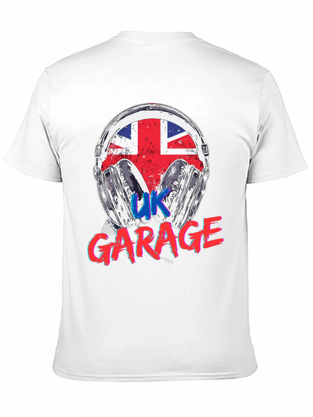 UK Garage Music T-Shirt Union Jack Headphones Design