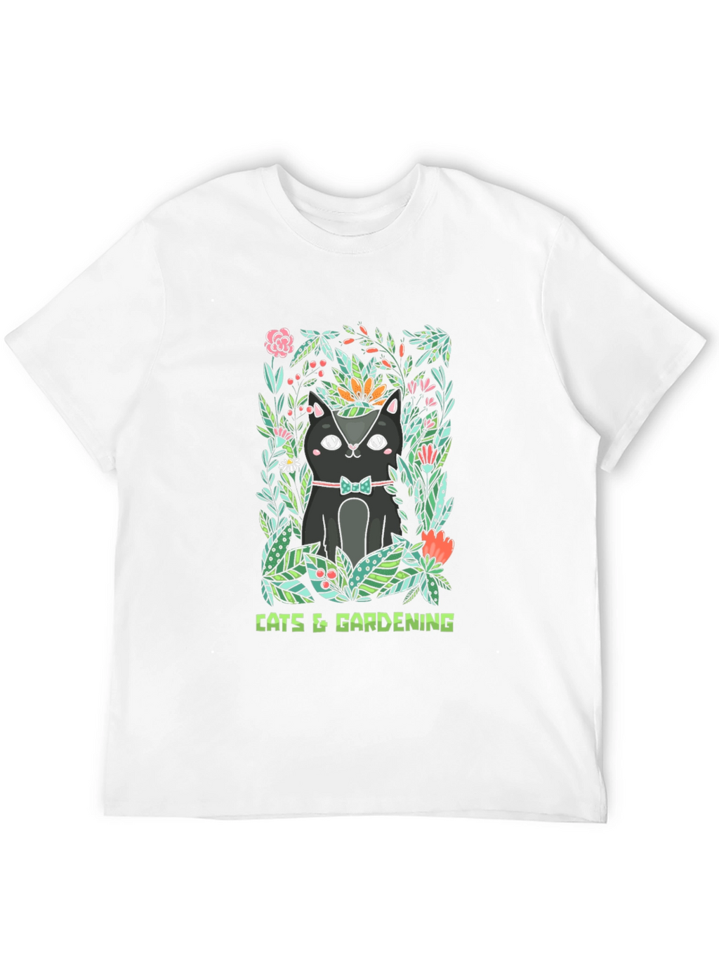 Cats & Gardening Graphic T-Shirt