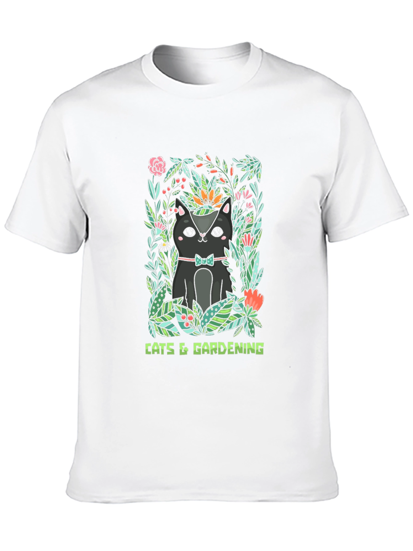 Cats & Gardening Graphic T-Shirt