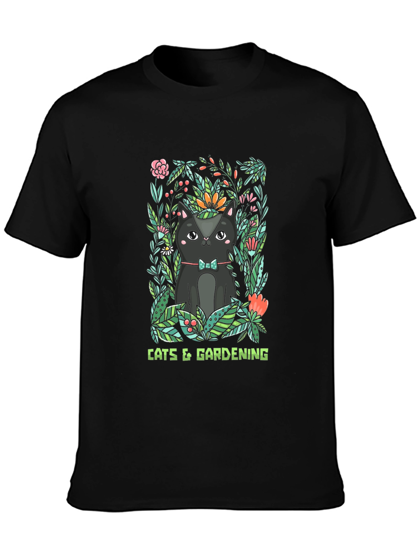 Cats & Gardening Graphic T-Shirt