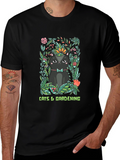 Cats & Gardening Graphic T-Shirt