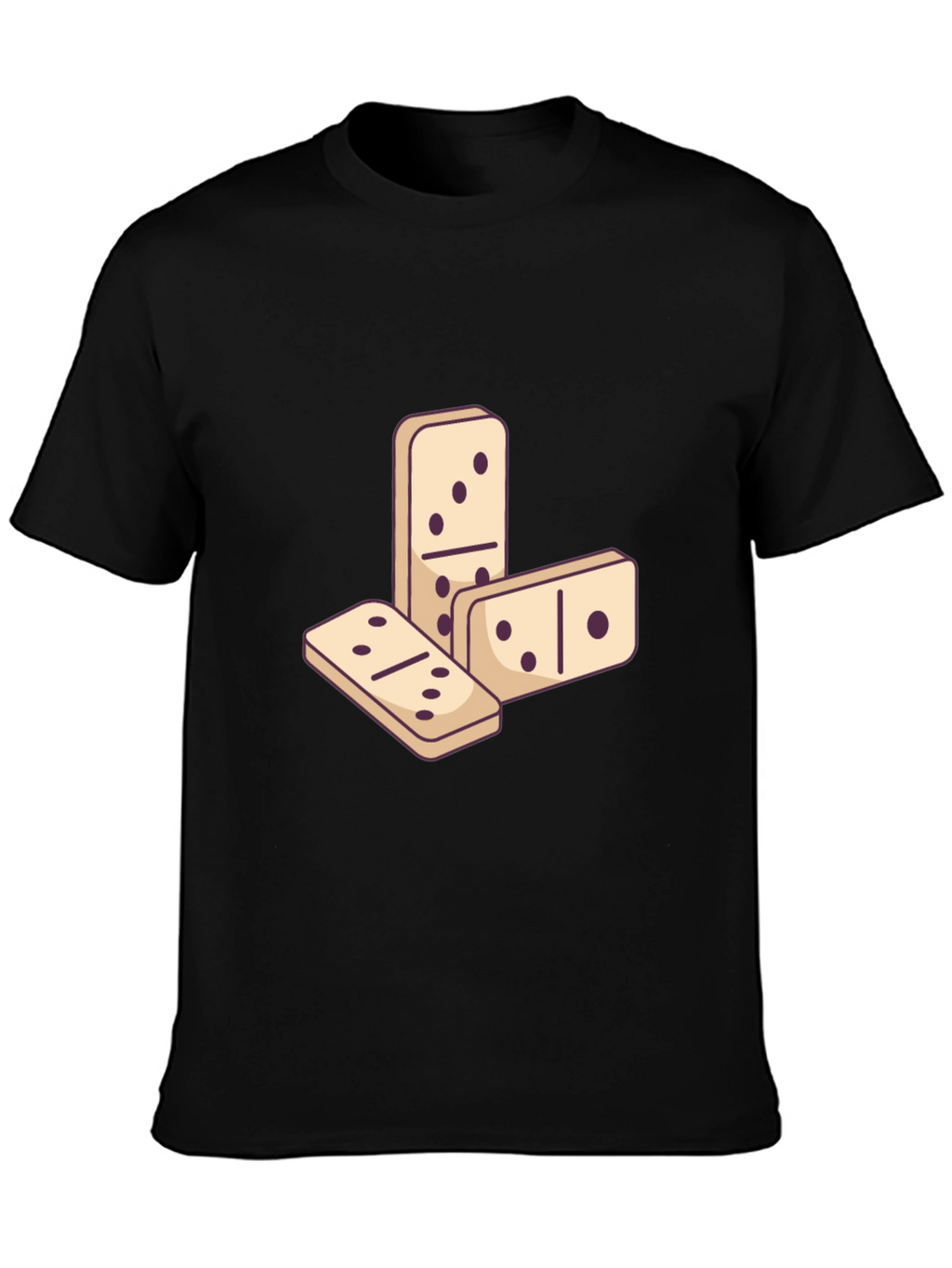 Domino Graphic Tee - Black Casual T-Shirt