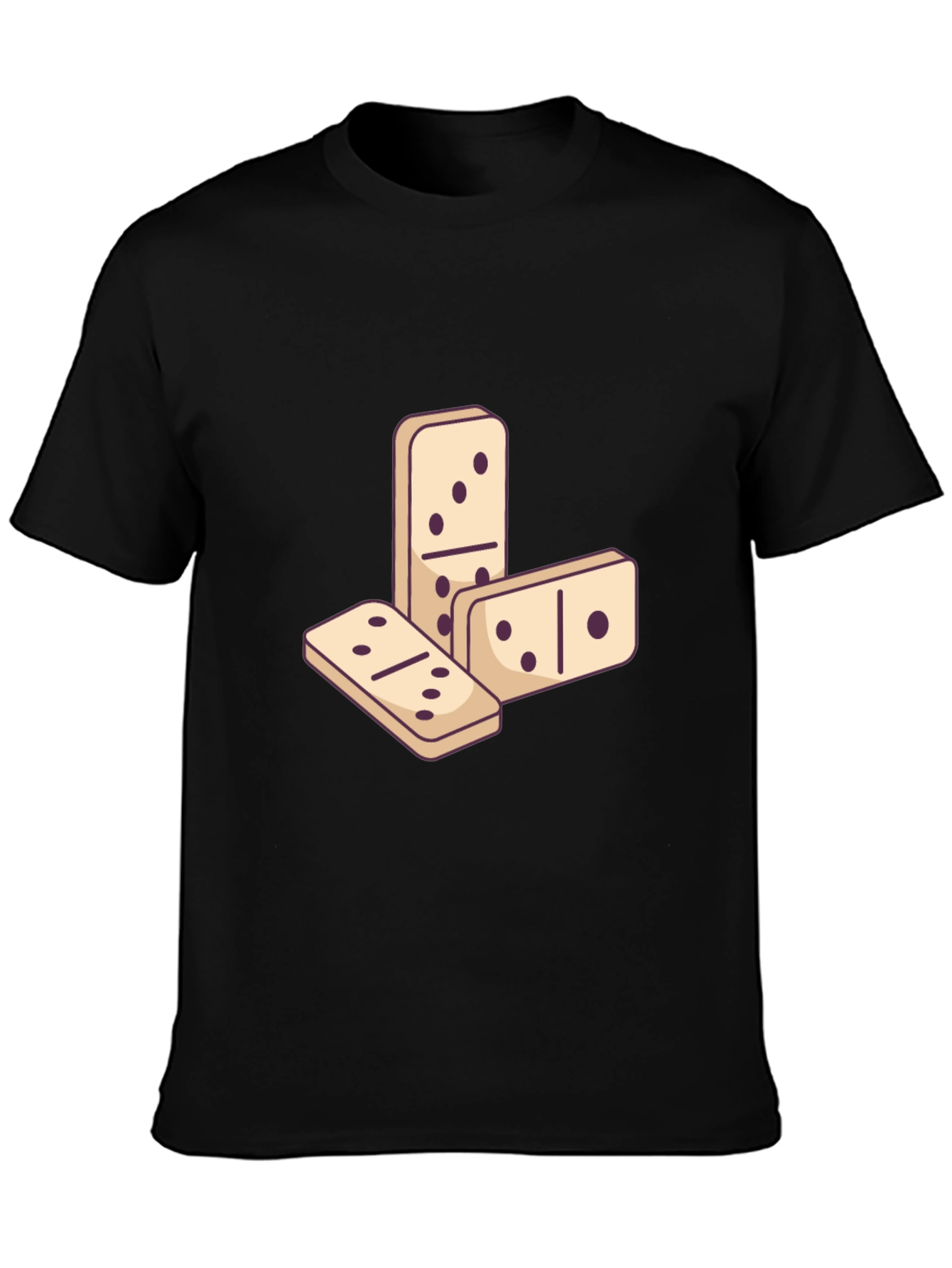 Domino Graphic Tee - Black Casual T-Shirt