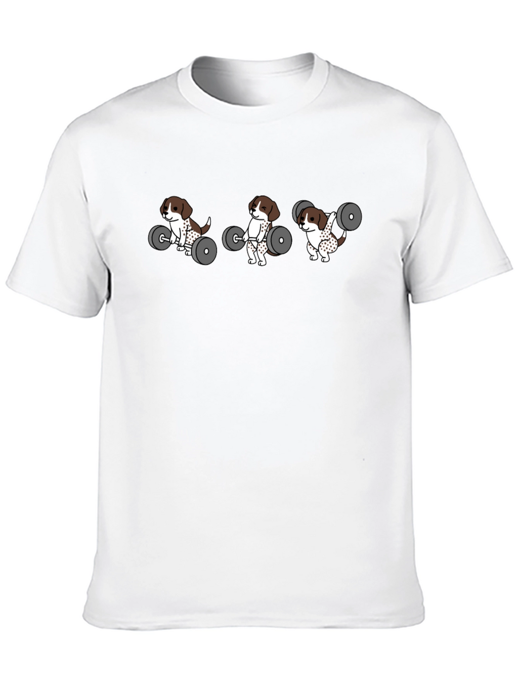 Weightlifting Dog Graphic Tee - Black Cotton T-Shirt