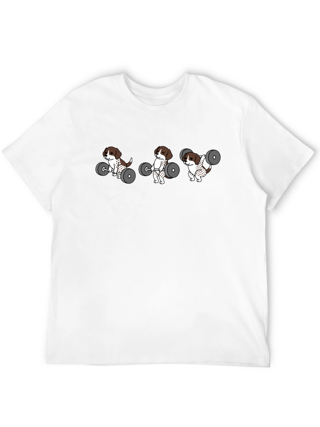 Weightlifting Dog Graphic Tee - Black Cotton T-Shirt