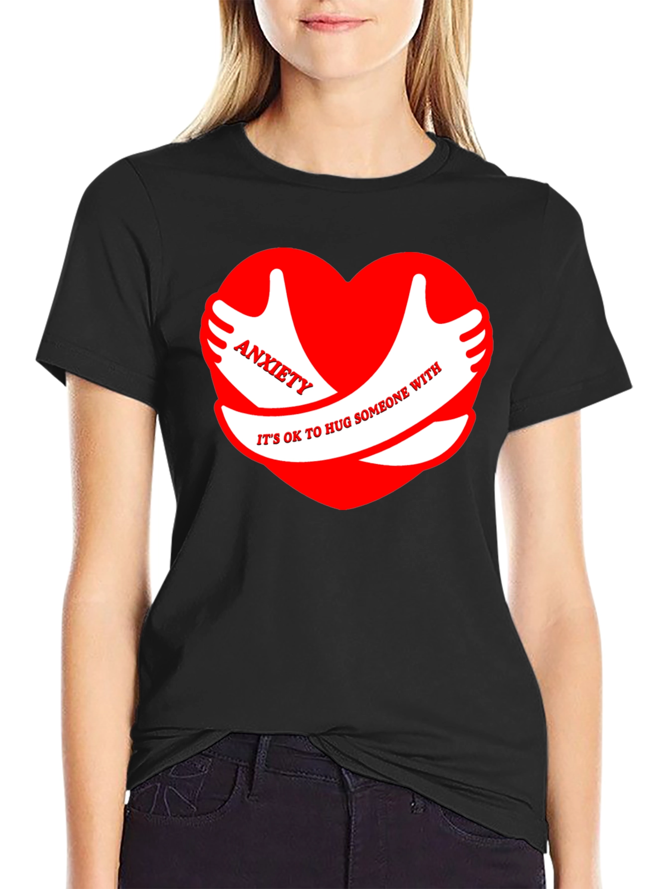 Anxiety Hug Graphic Tee - Comfort & Support T-Shirt