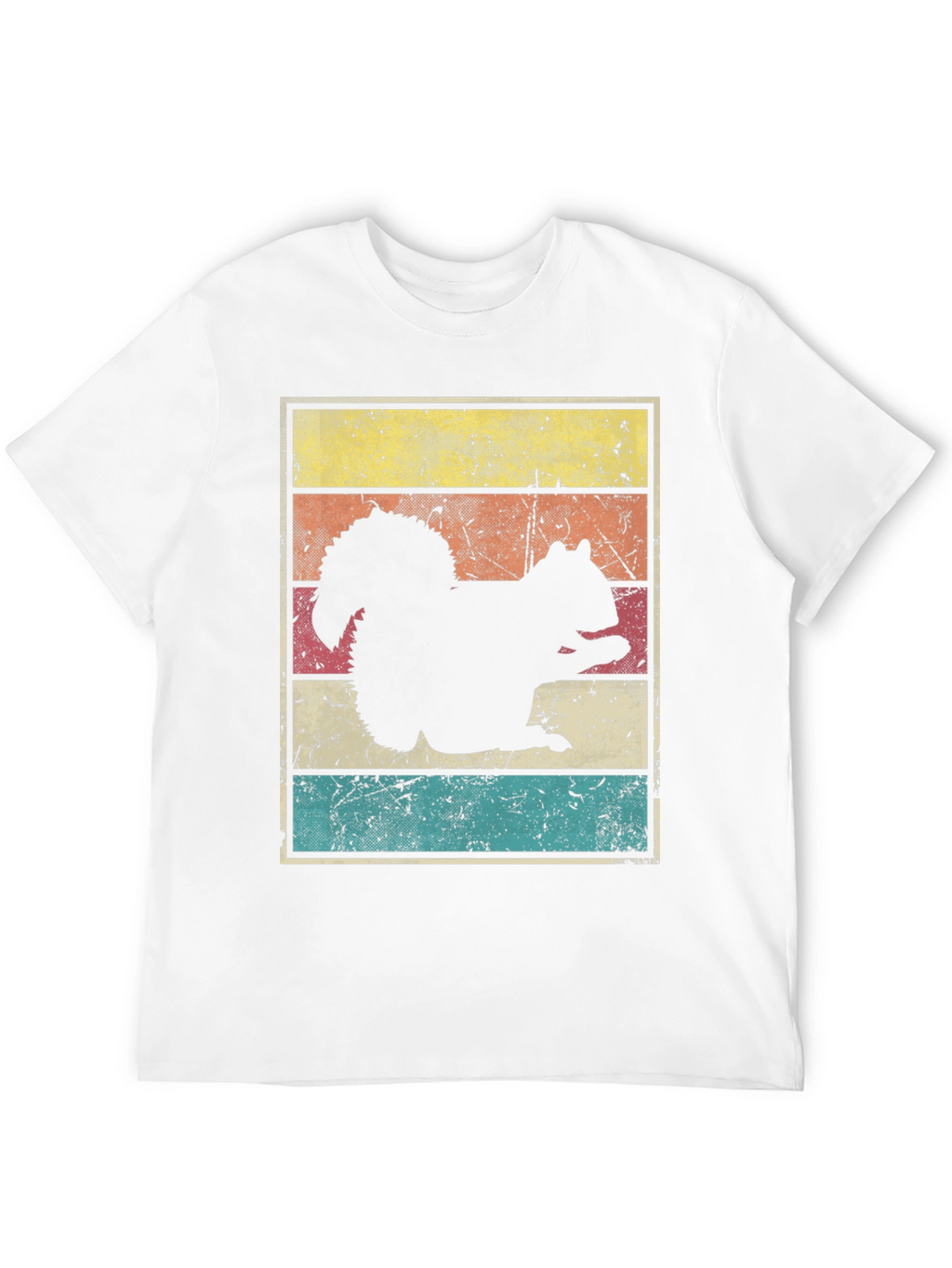 Squirrel Silhouette Retro Style Graphic T-Shirt