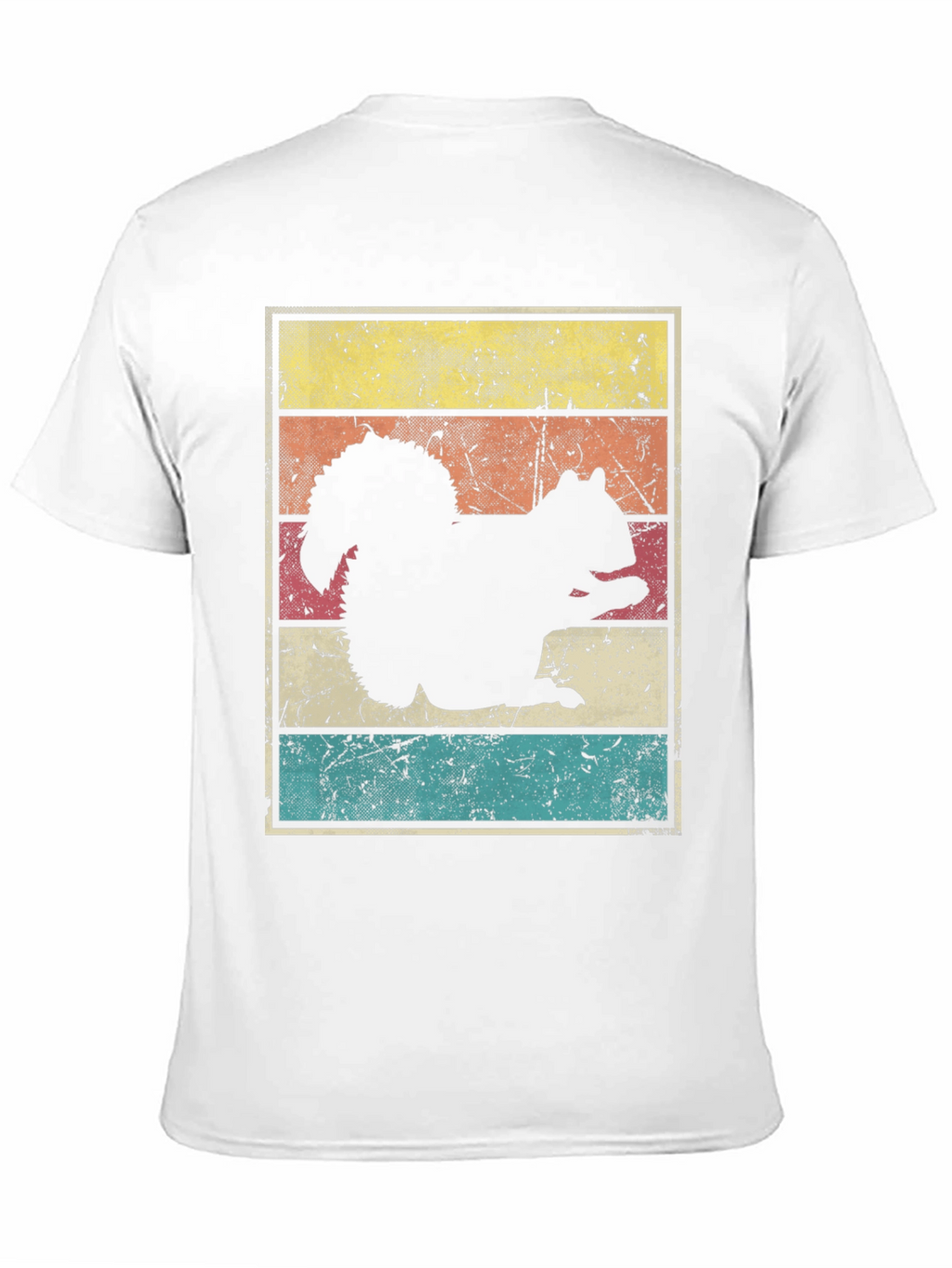 Squirrel Silhouette Retro Style Graphic T-Shirt