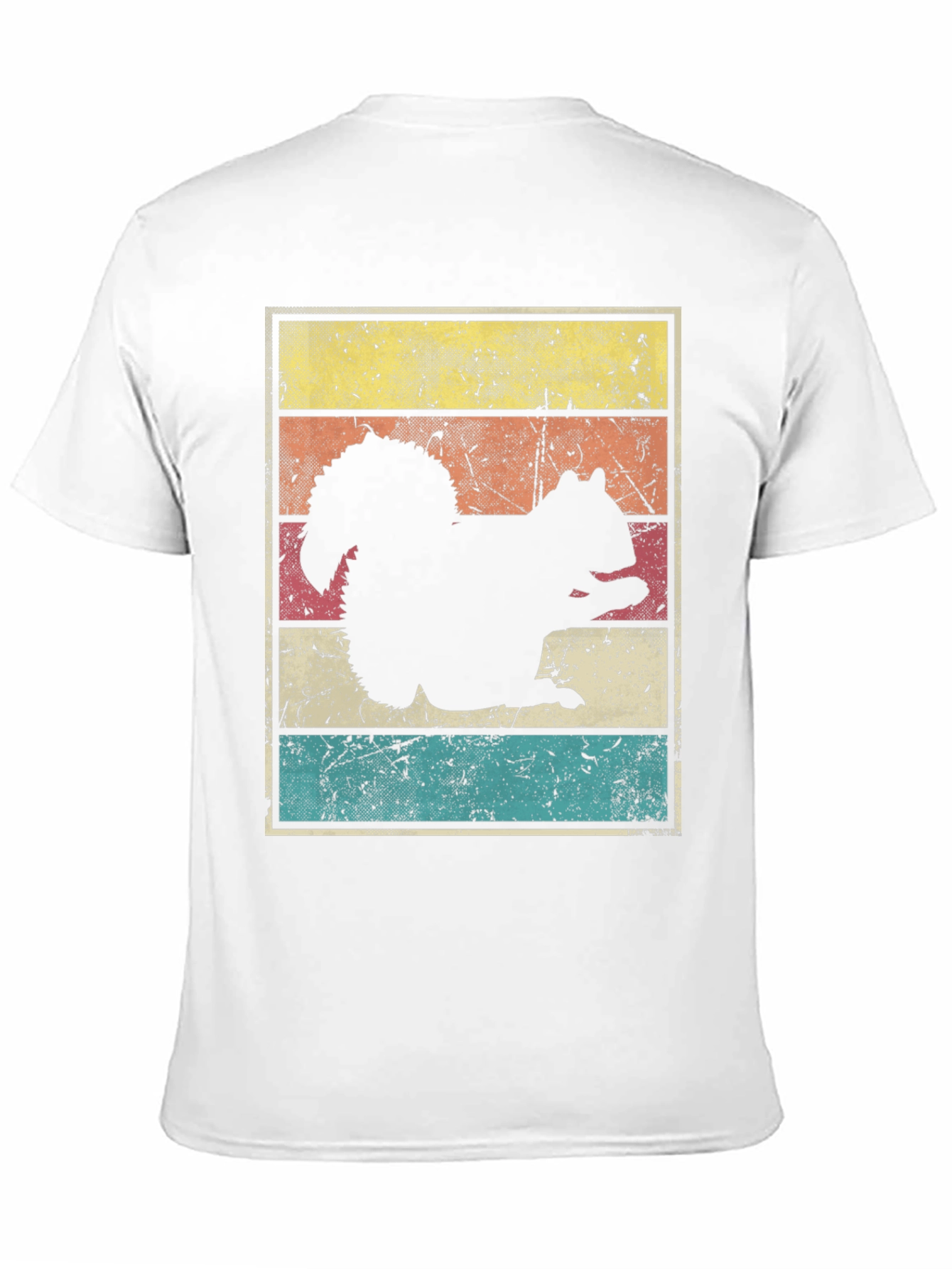 Squirrel Silhouette Retro Style Graphic T-Shirt