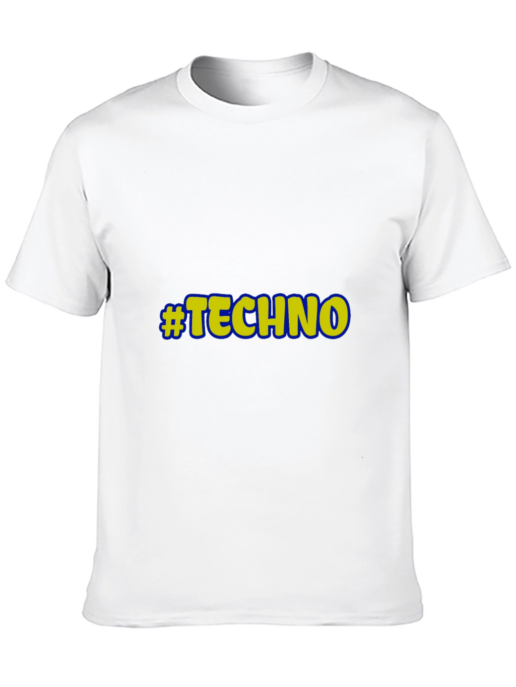 Black #Techno Graphic T-Shirt