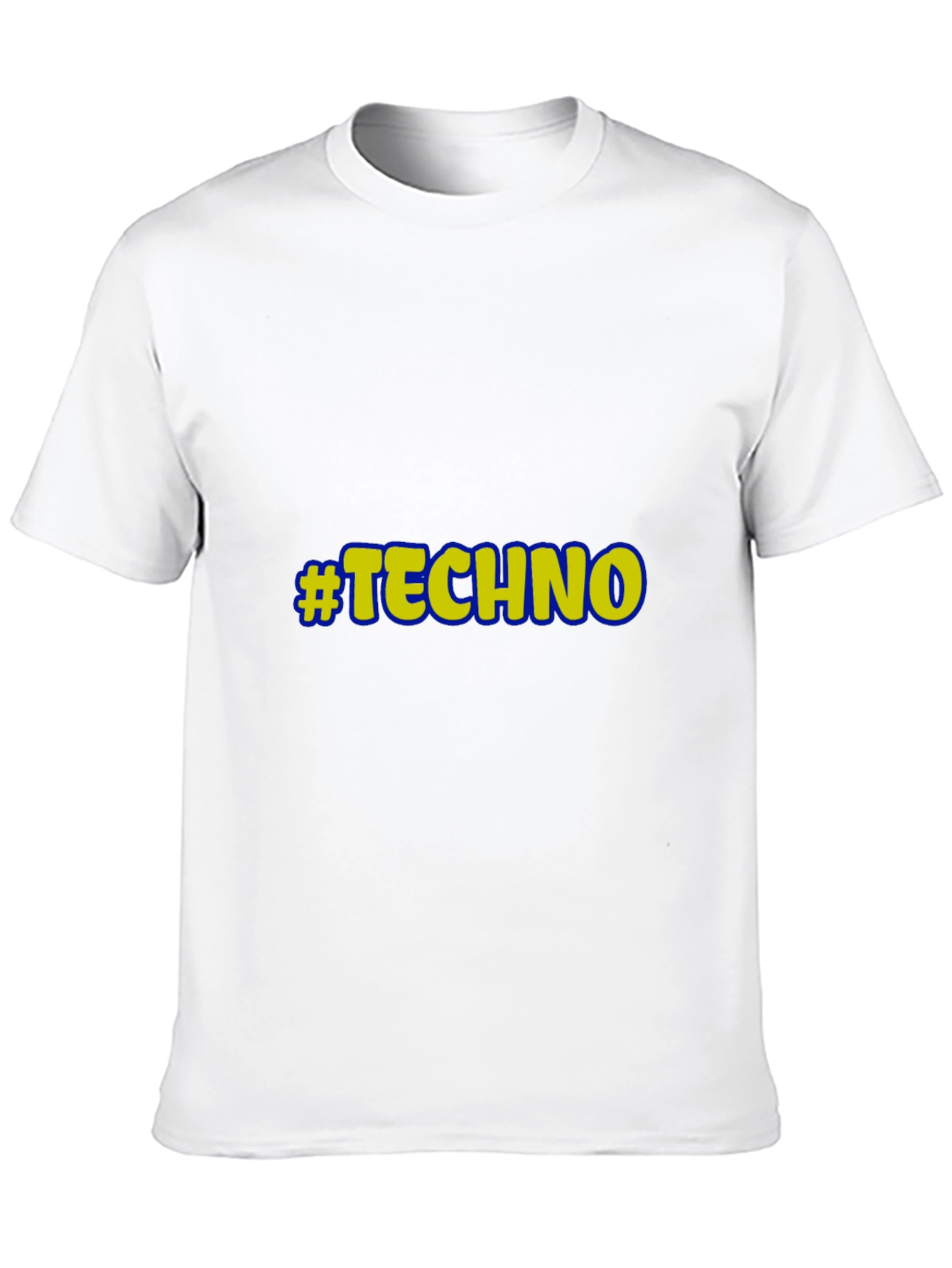 Black #Techno Graphic T-Shirt