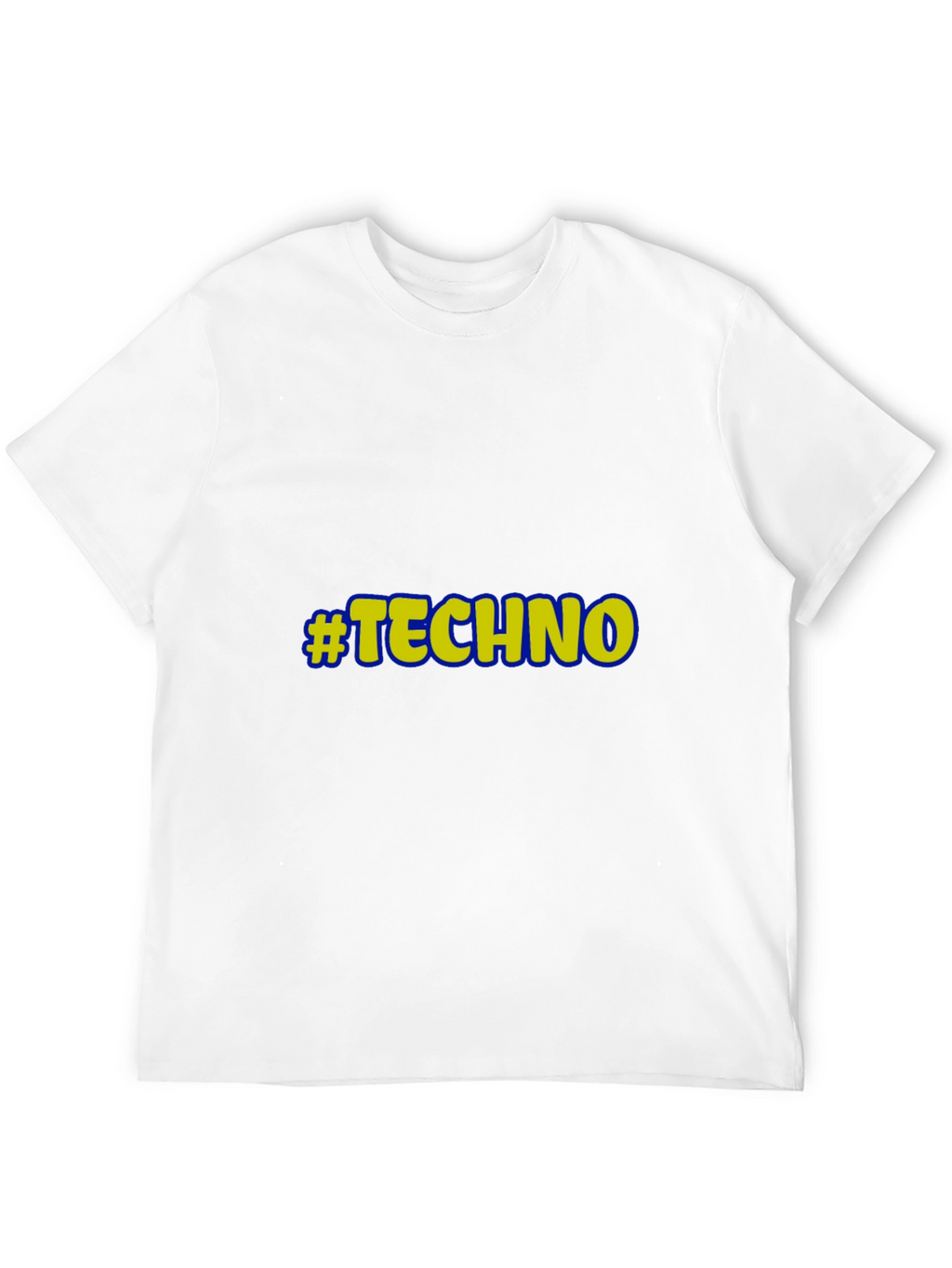 Black #Techno Graphic T-Shirt