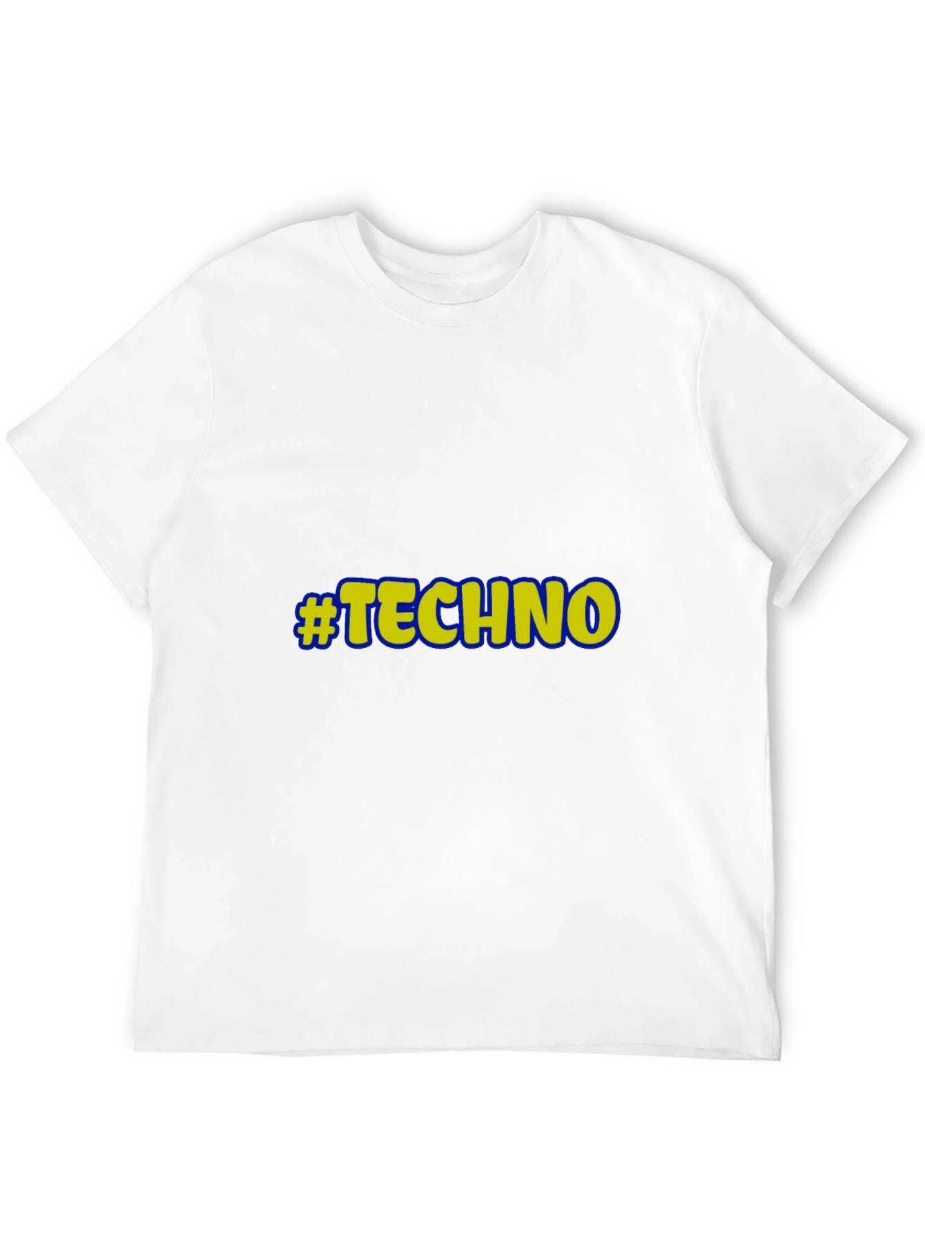 Black #Techno Graphic T-Shirt