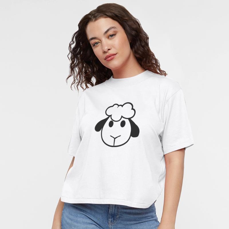 Sheep Face Head Cute Small Baby Lamb Sweet Comic