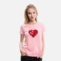 Shining red diamond heart