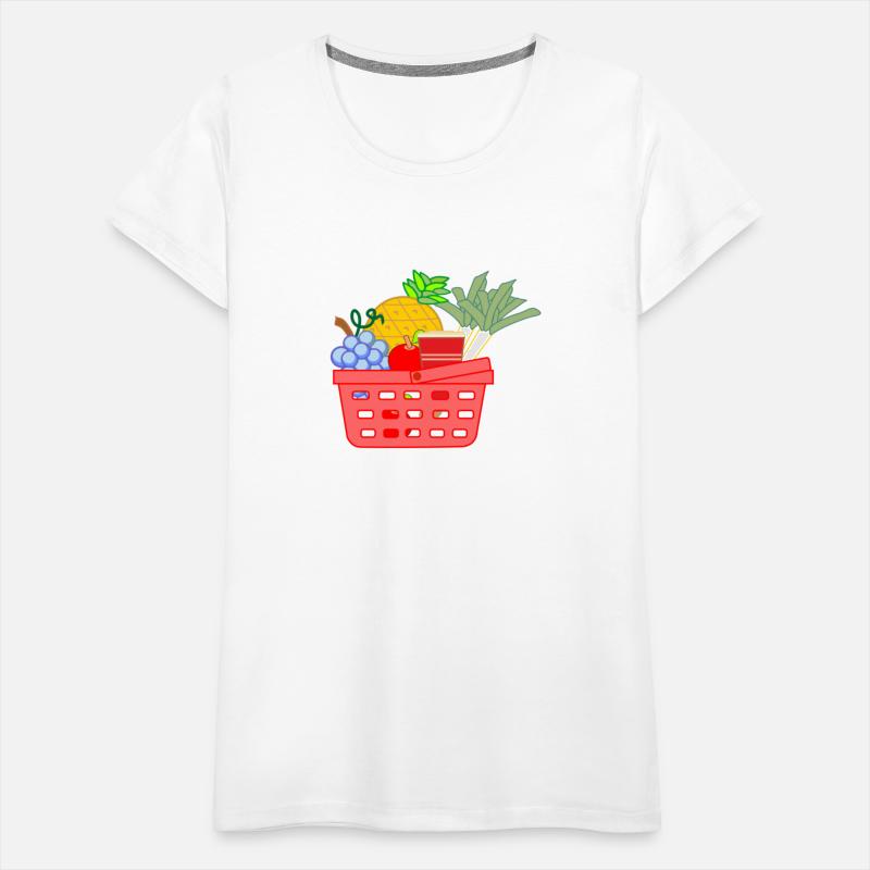 Shopping basket with fruit and vegetables