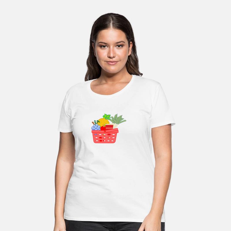Shopping basket with fruit and vegetables