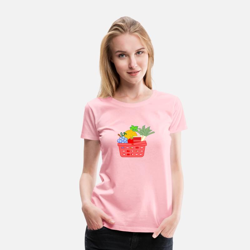 Shopping basket with fruit and vegetables