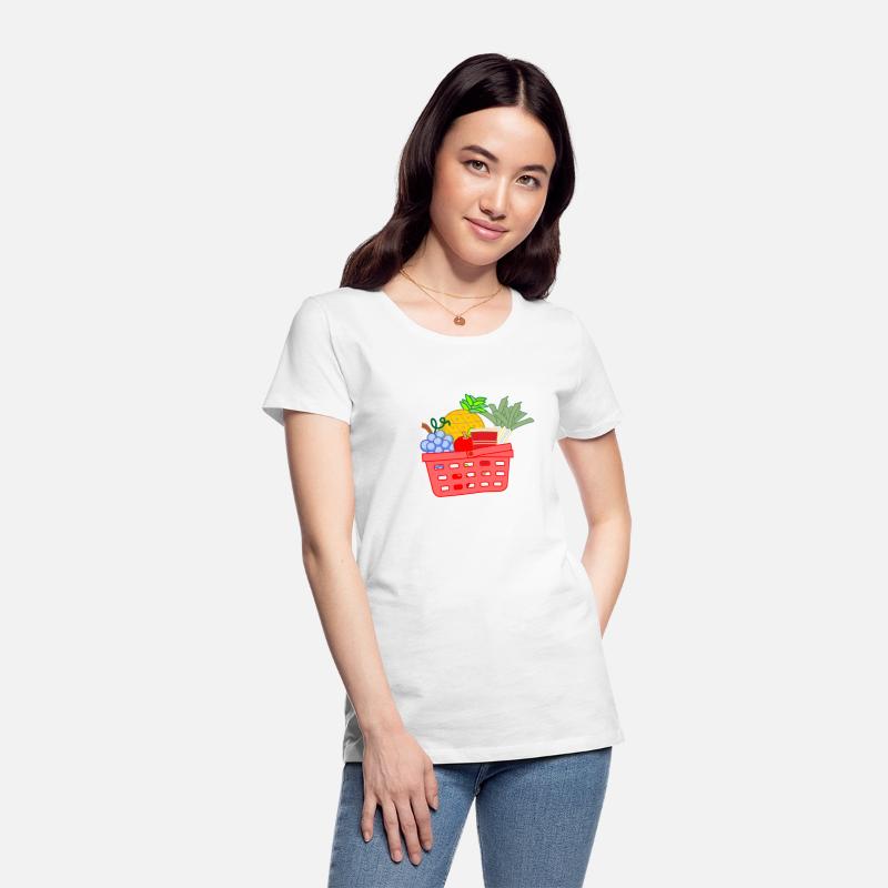Shopping basket with fruit and vegetables