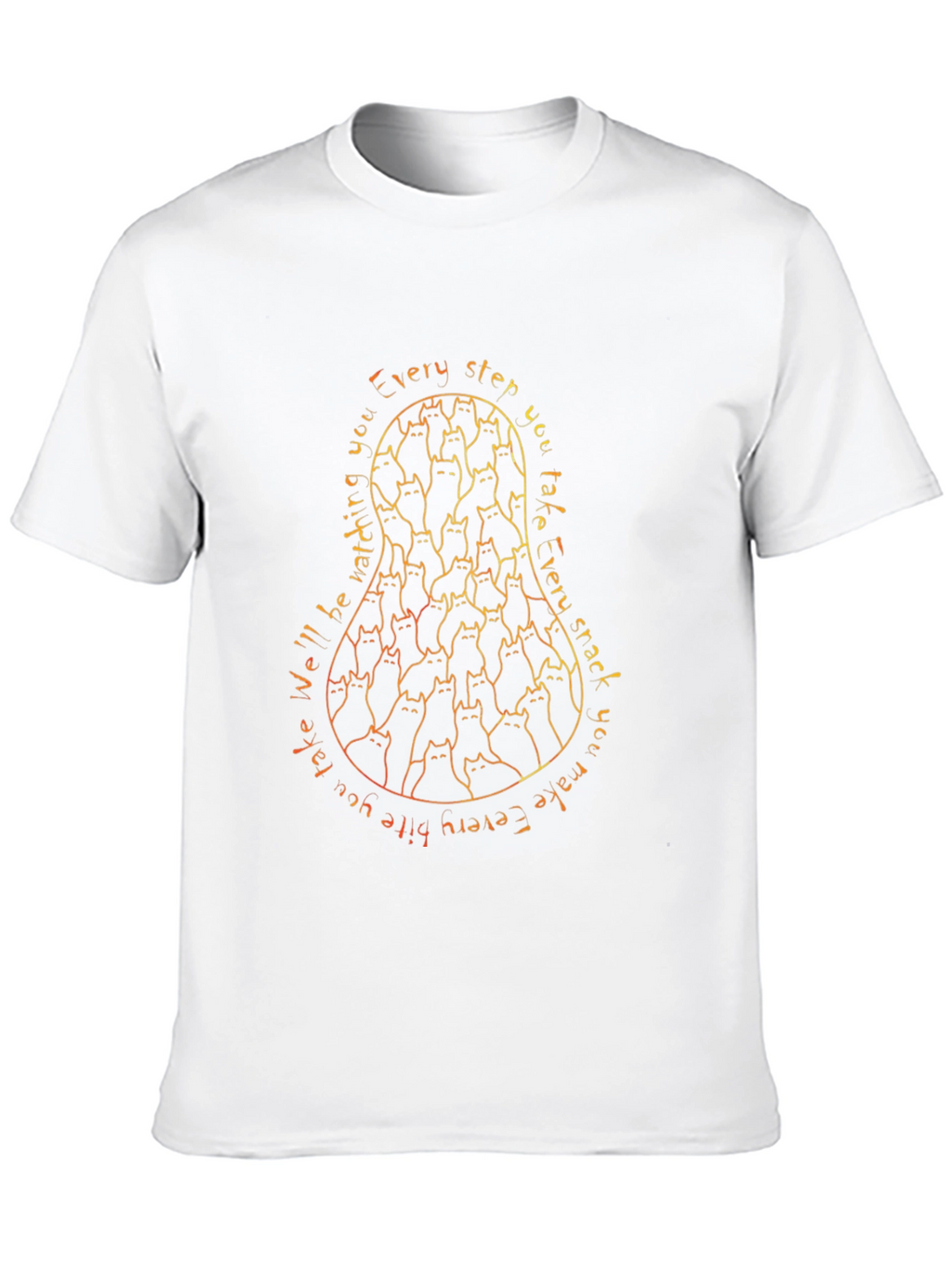 Cat Silhouette T-Shirt - Well Be Watching You