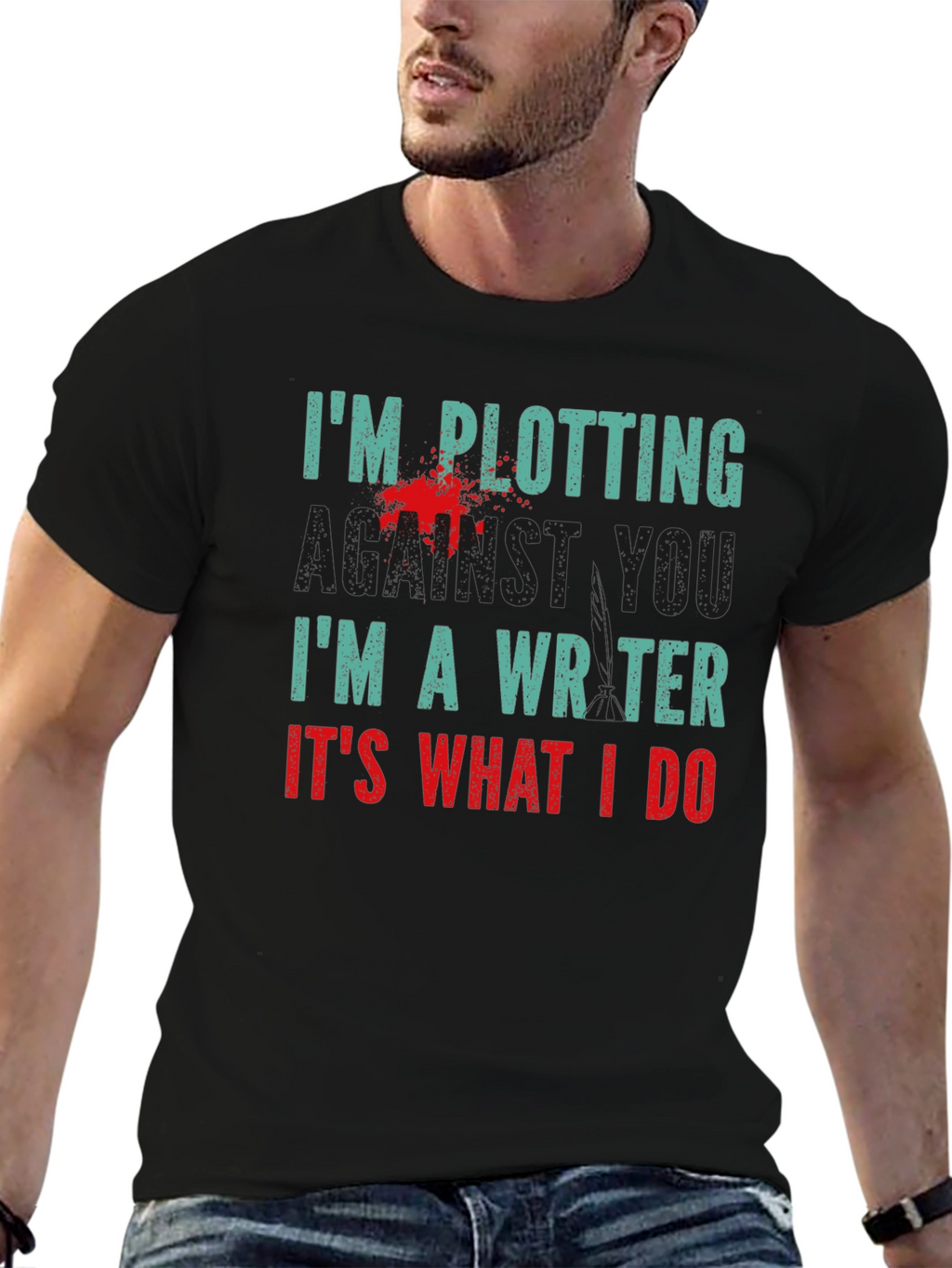 Plotting Writer T-Shirt - Novelty Tee