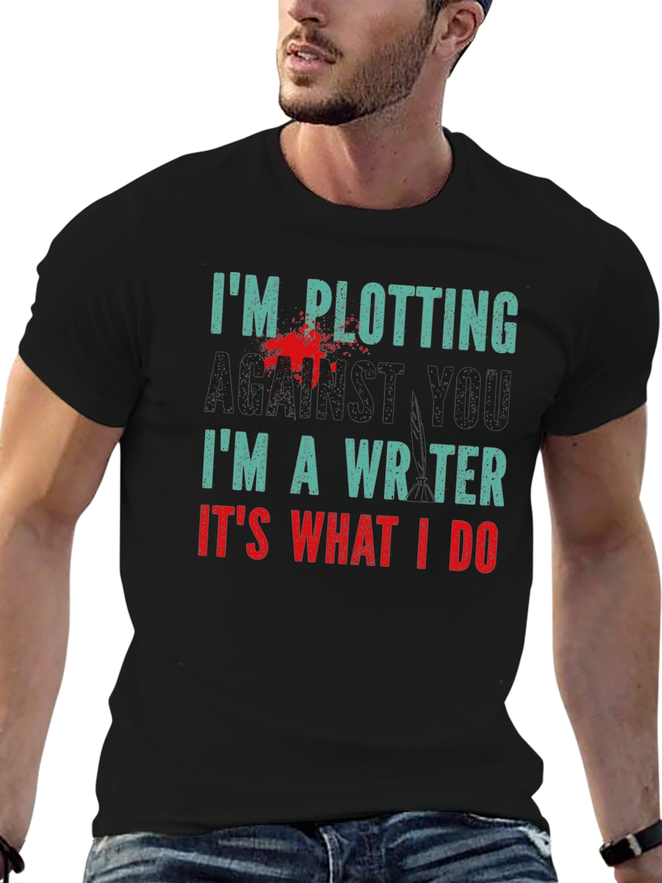 Plotting Writer T-Shirt - Novelty Tee