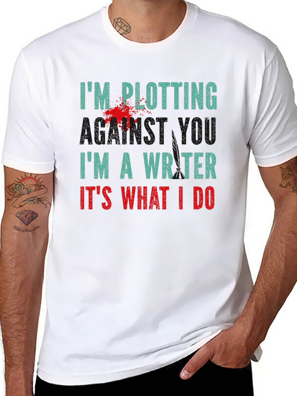 Plotting Writer T-Shirt - Novelty Tee