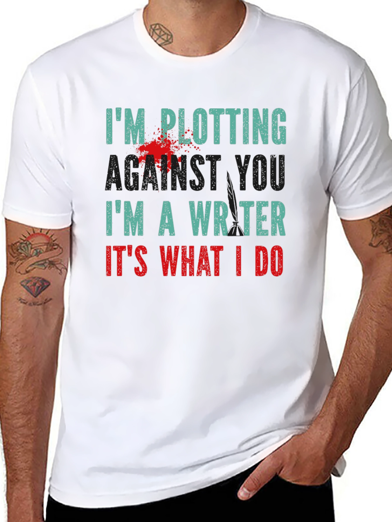 Plotting Writer T-Shirt - Novelty Tee