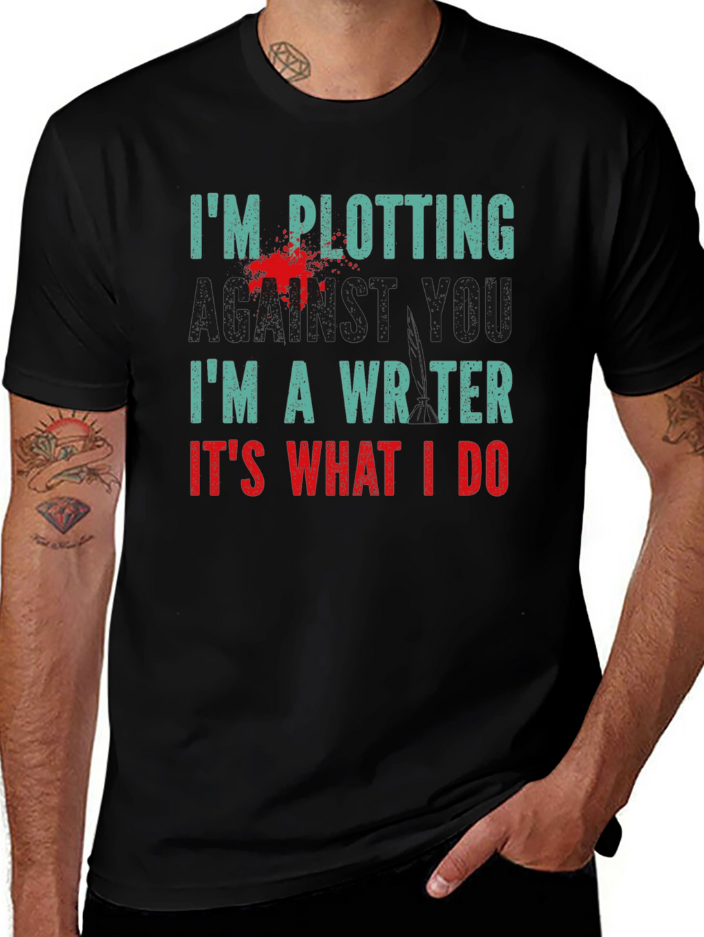 Plotting Writer T-Shirt - Novelty Tee