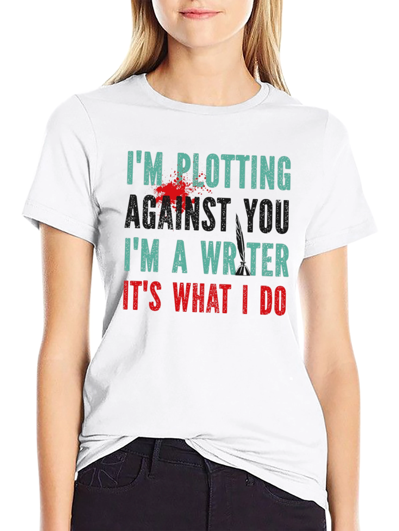 Plotting Writer T-Shirt - Novelty Tee