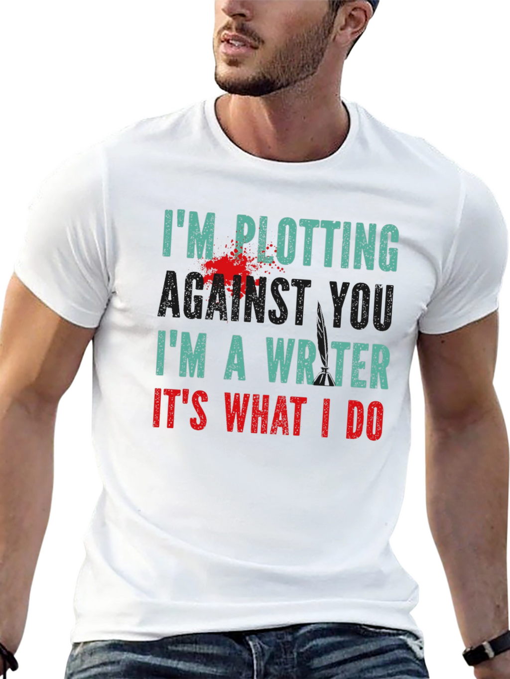 Plotting Writer T-Shirt - Novelty Tee