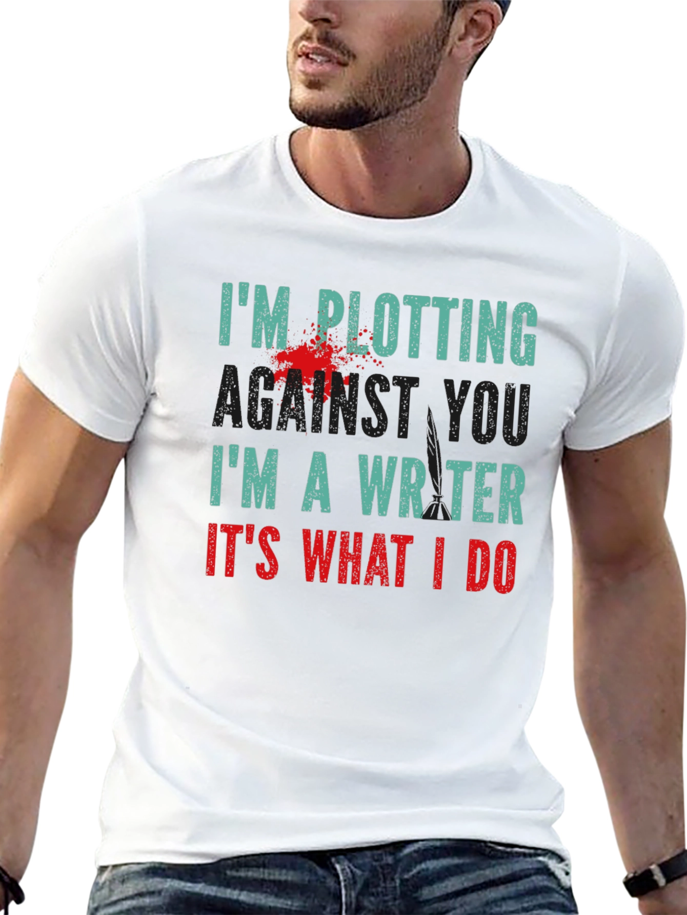 Plotting Writer T-Shirt - Novelty Tee