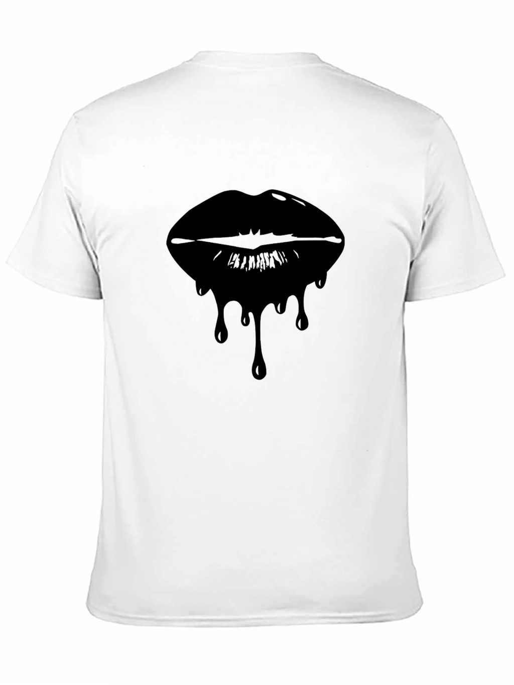 Dripping Lips Graphic Tee - Modern Black T-Shirt