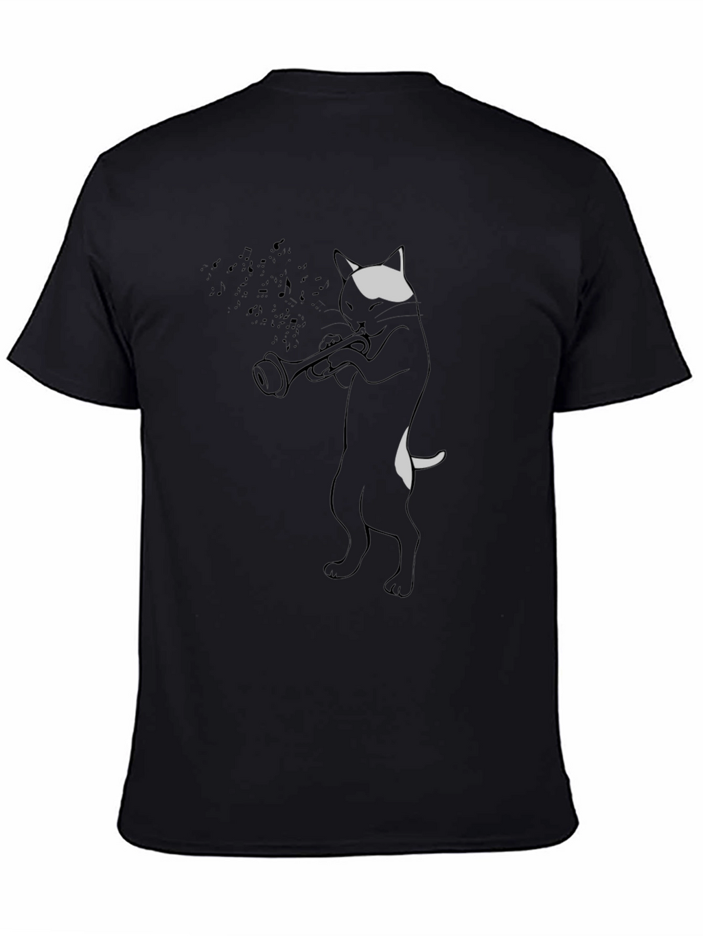 Cool Cat Trumpet Player Graphic T-Shirt