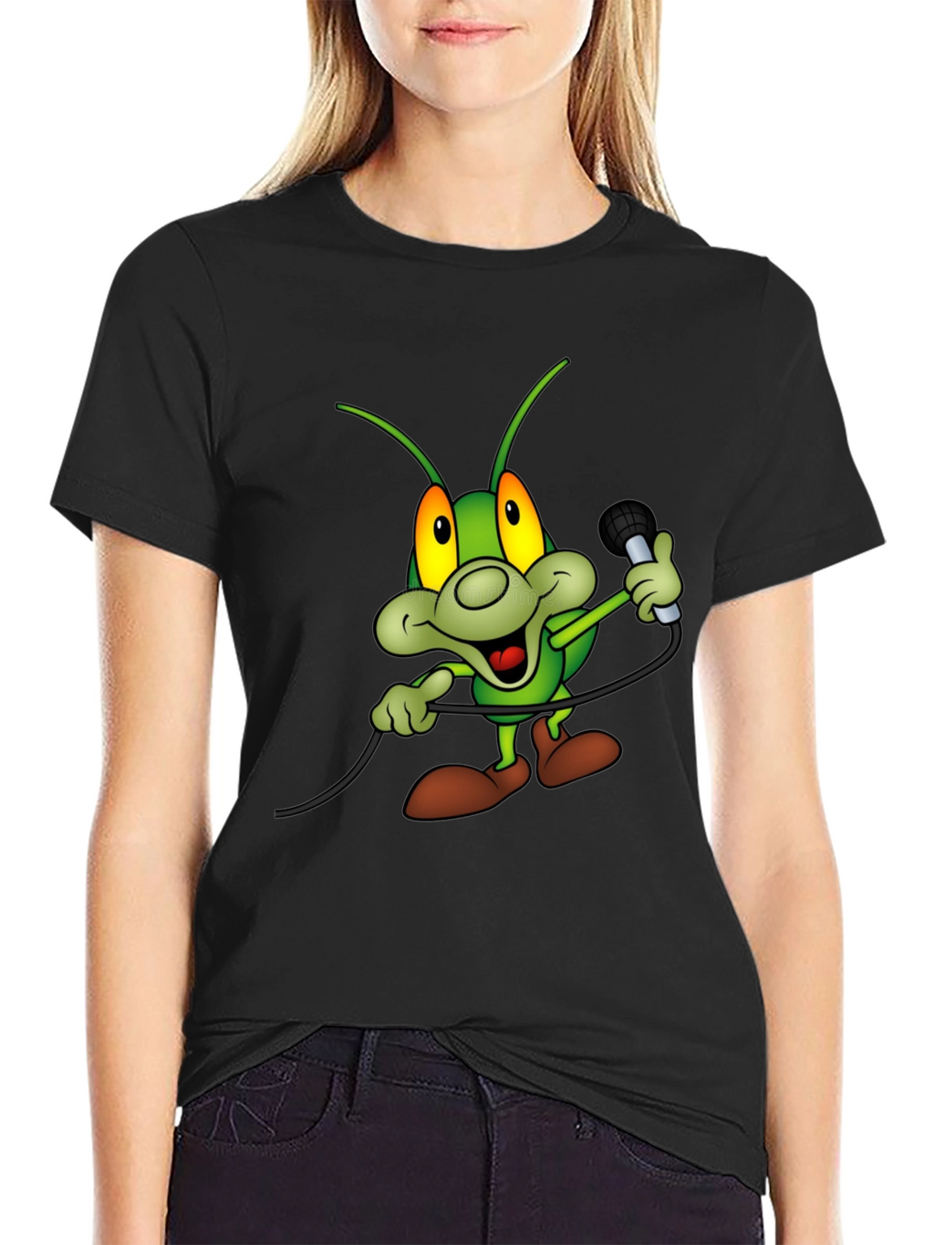 Cartoon Bug Microphone T-Shirt