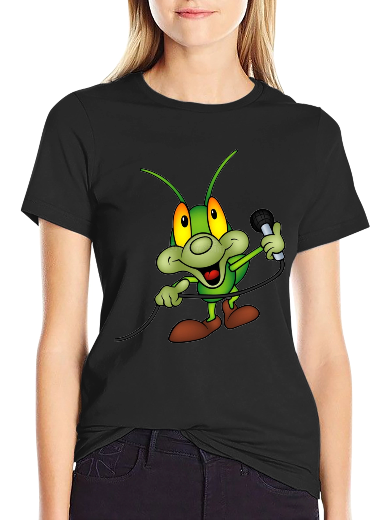 Cartoon Bug Microphone T-Shirt