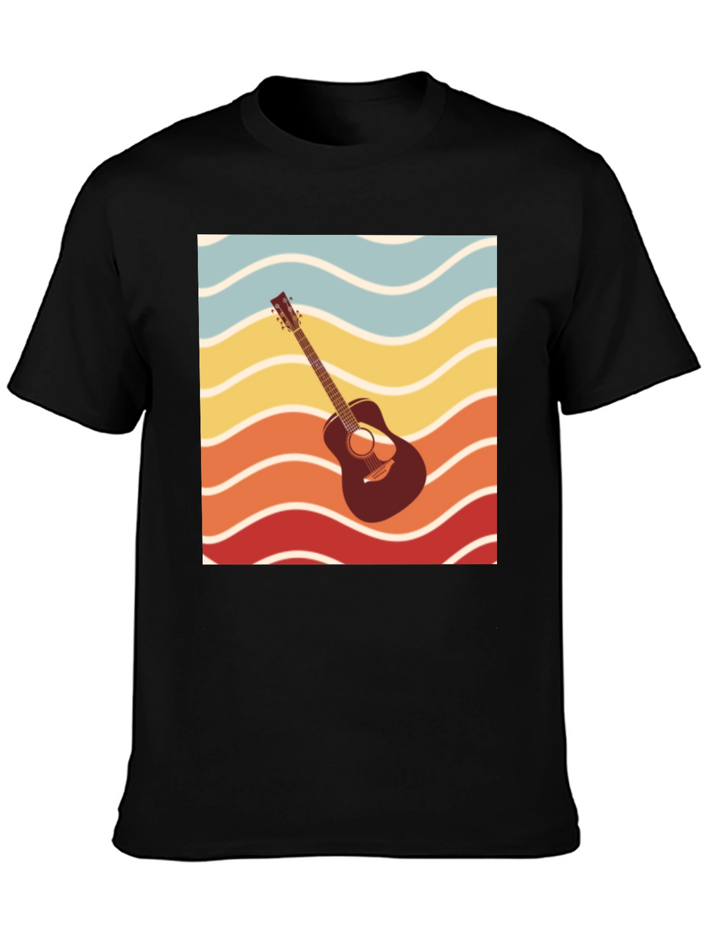 Retro Guitar Wave Graphic Tee