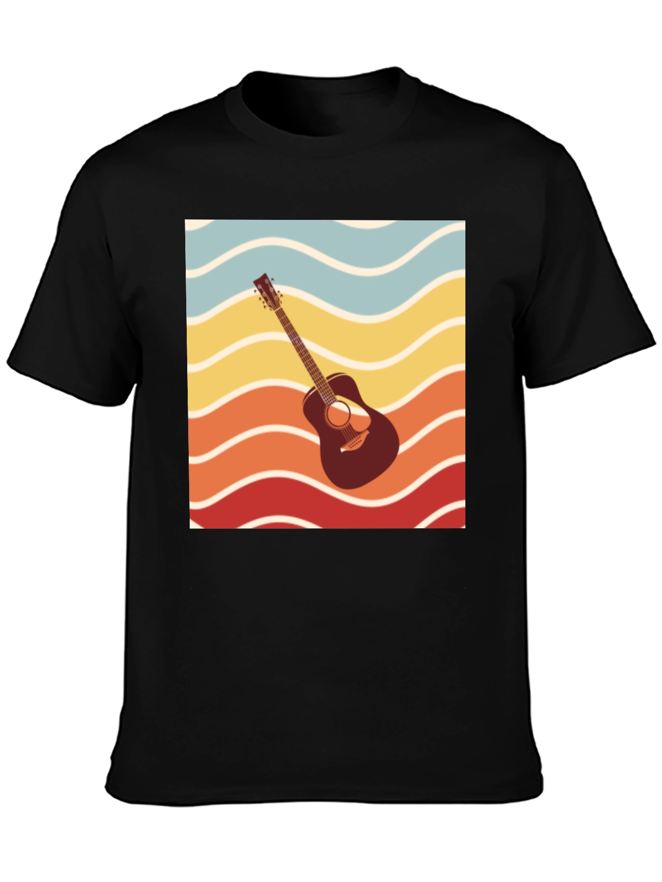 Retro Guitar Wave Graphic Tee