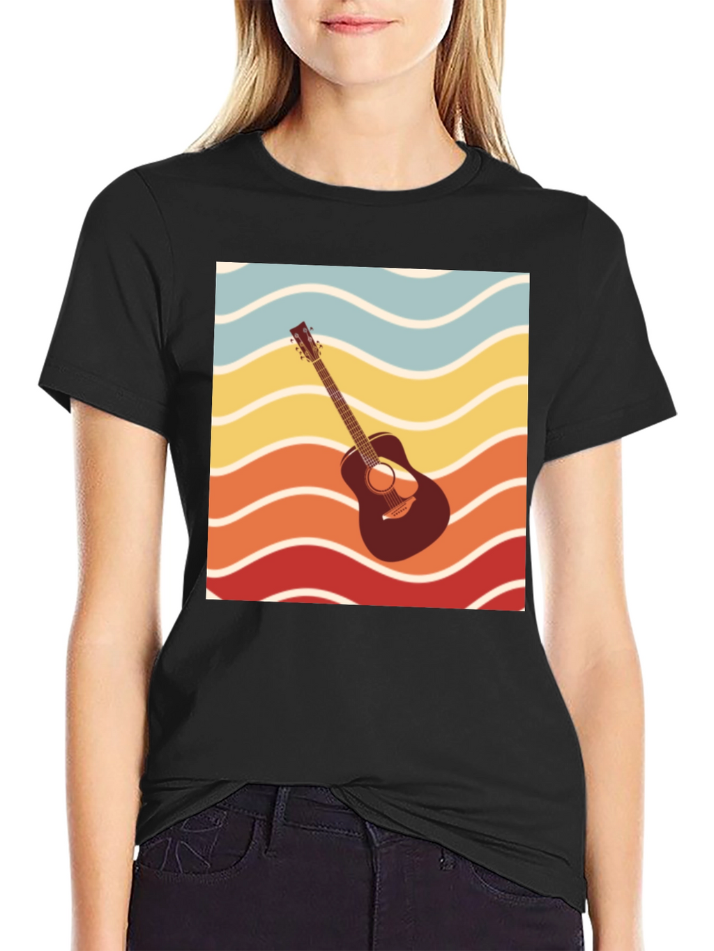Retro Guitar Wave Graphic Tee