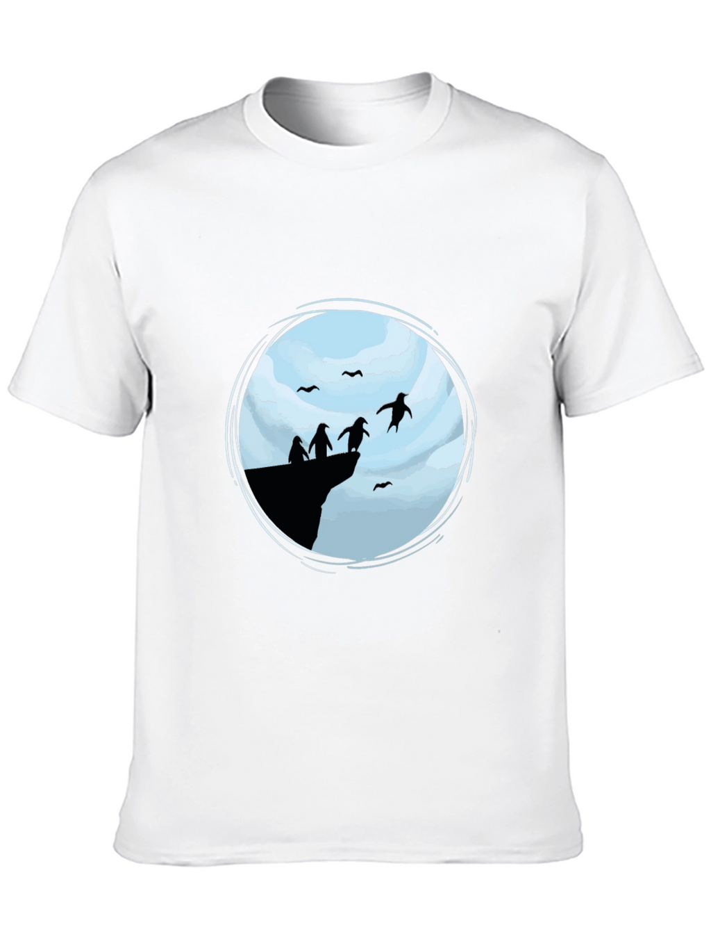 Penguin Cliff Black T-Shirt