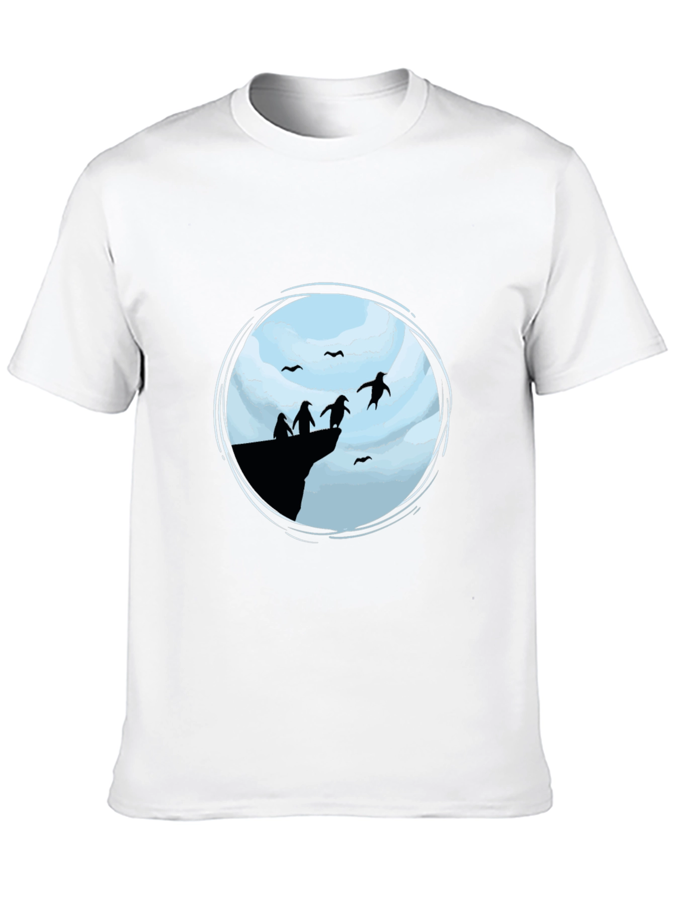 Penguin Cliff Black T-Shirt