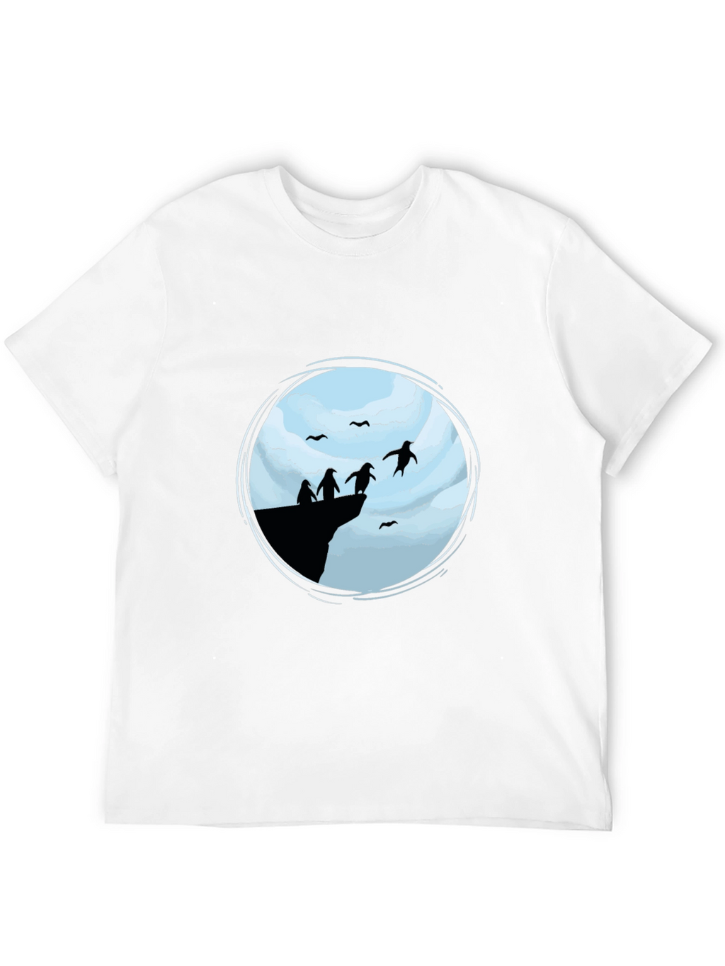 Penguin Cliff Black T-Shirt