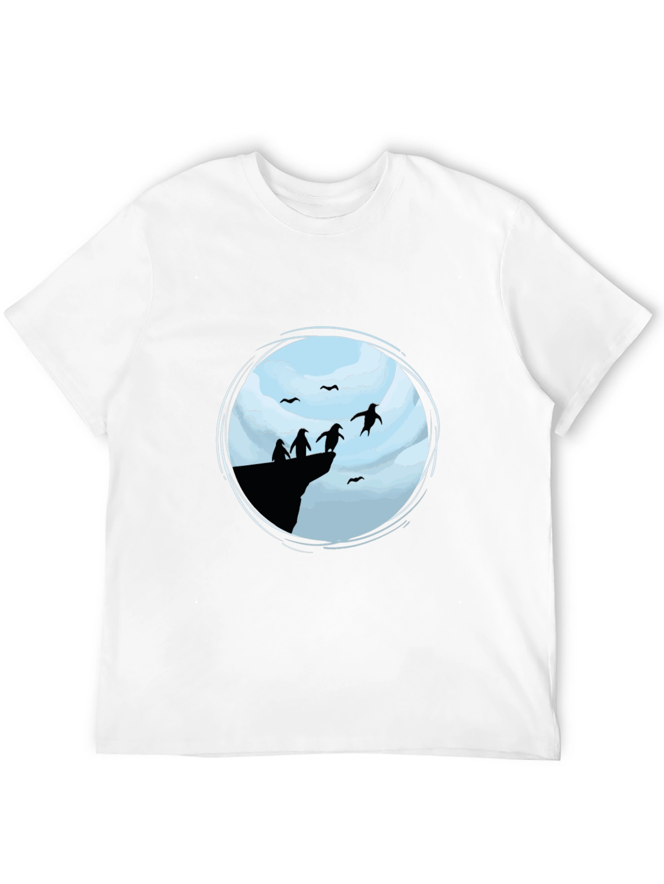 Penguin Cliff Black T-Shirt