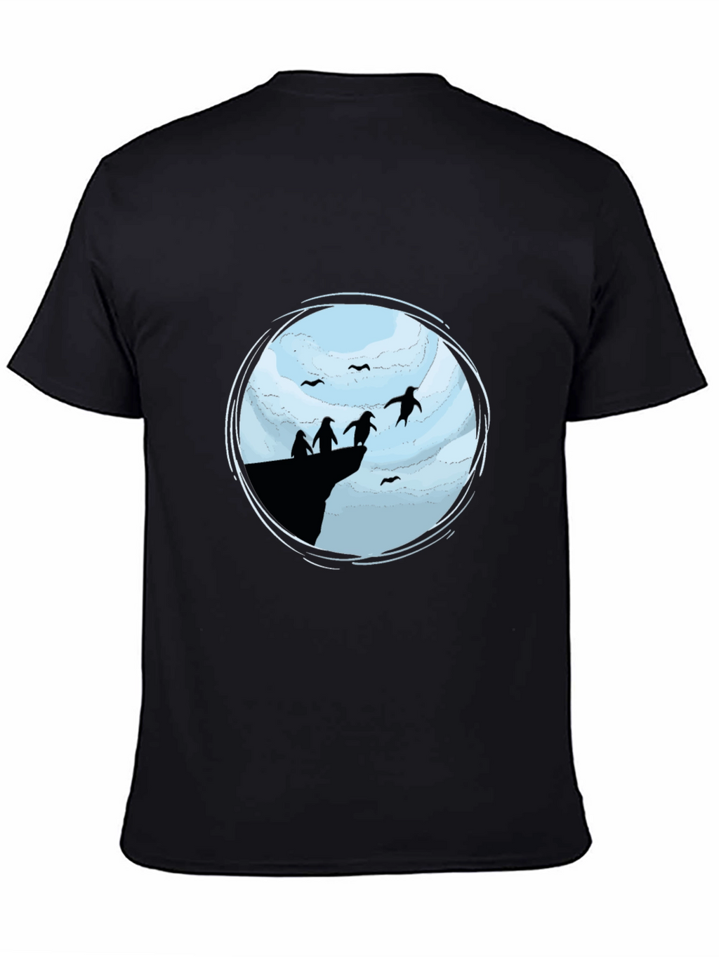 Penguin Cliff Black T-Shirt