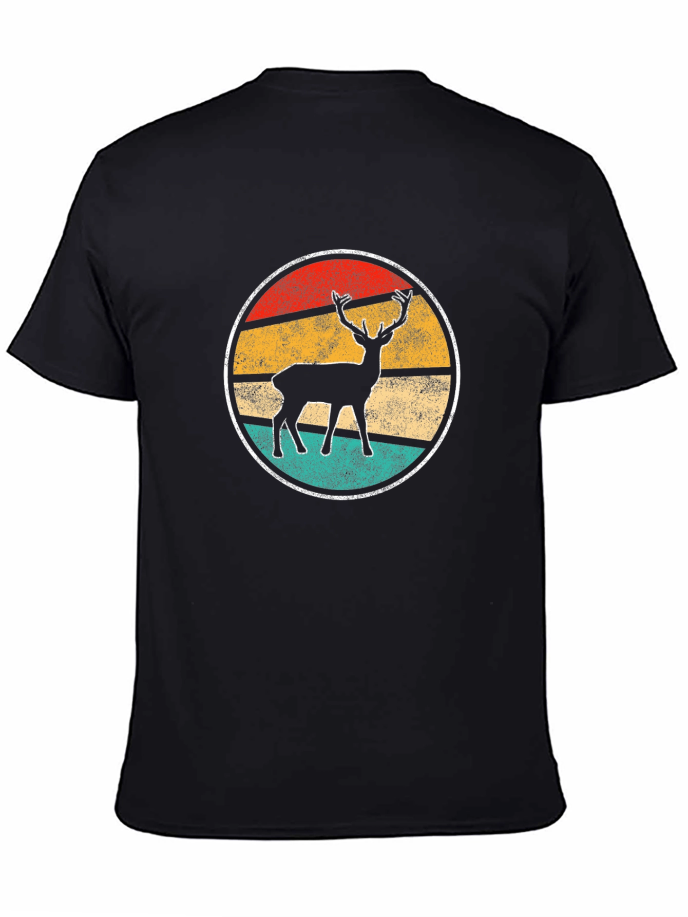 Retro Deer Graphic Tee - Nature Inspired T-Shirt