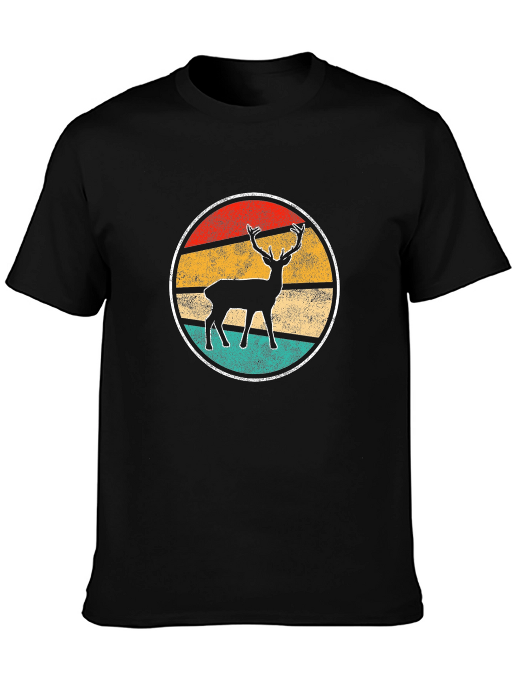 Retro Deer Graphic Tee - Nature Inspired T-Shirt
