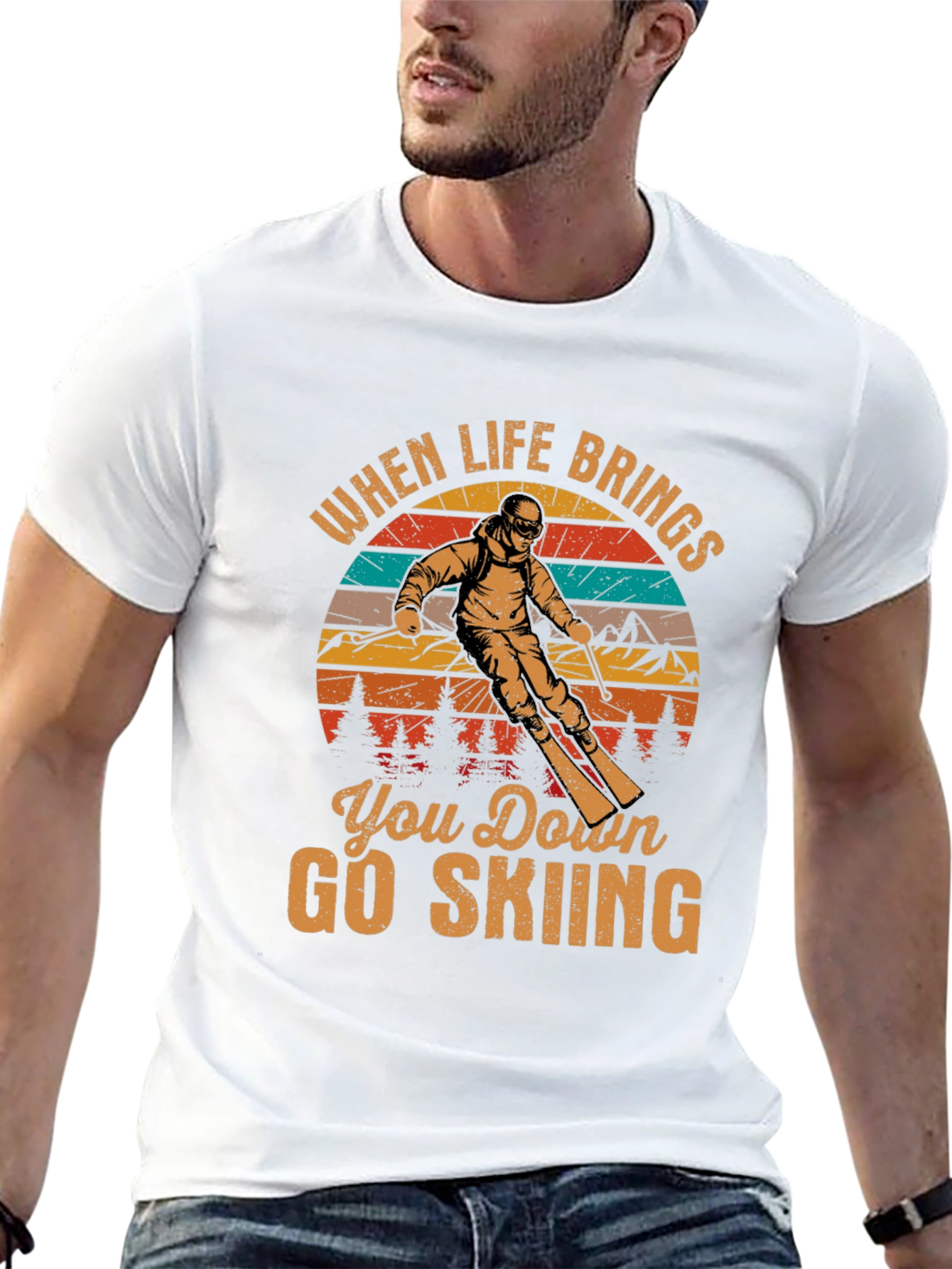 When Life Brings You Down Go Skiing T-Shirt