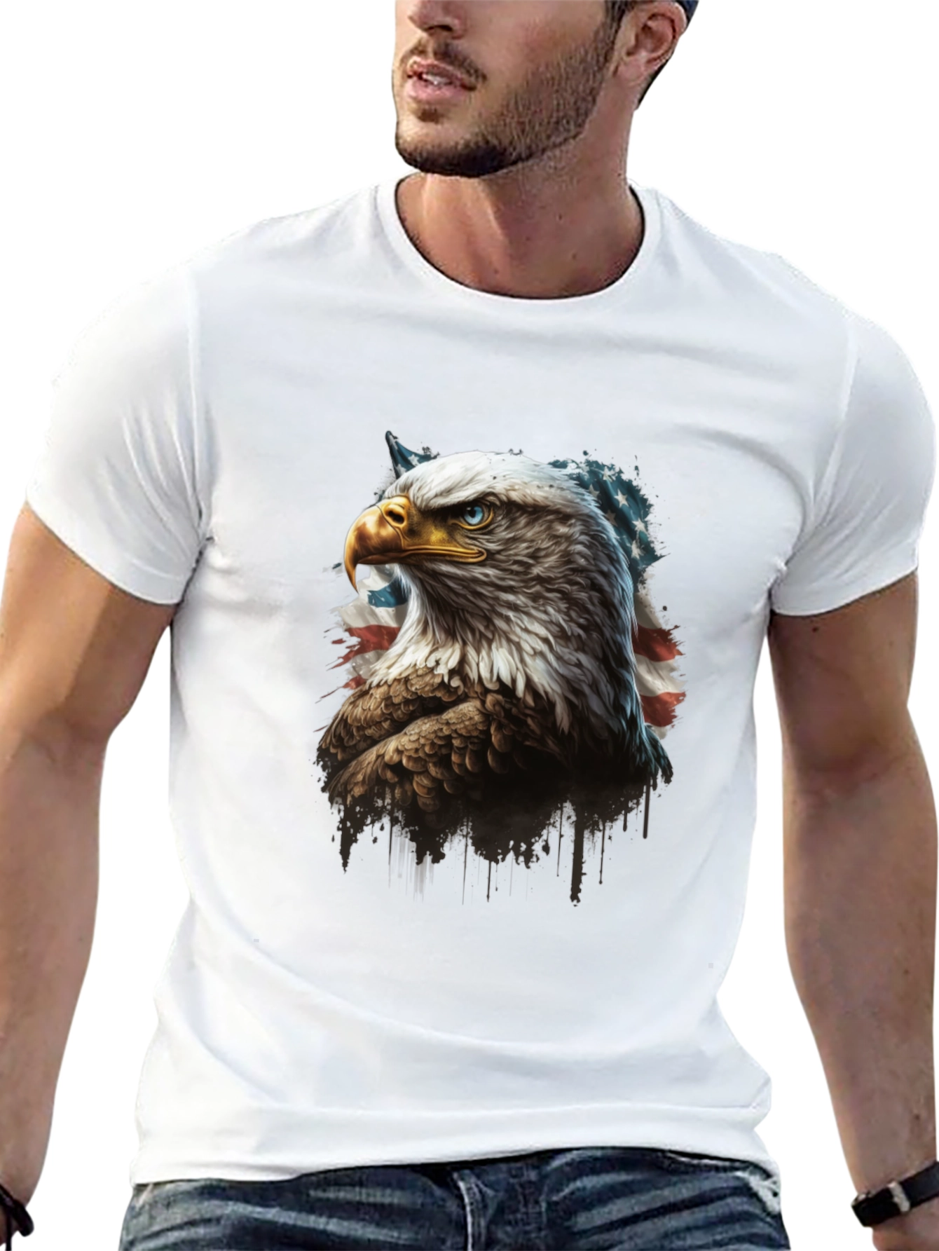 American Eagle Graphic Tee - Patriotic Design