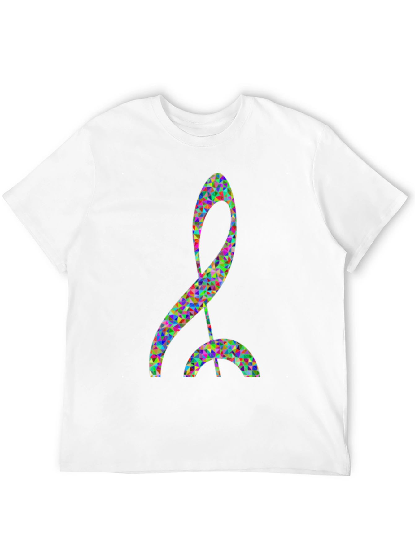 Abstract Art Graphic Tee - Black Cotton Blend T-Shirt